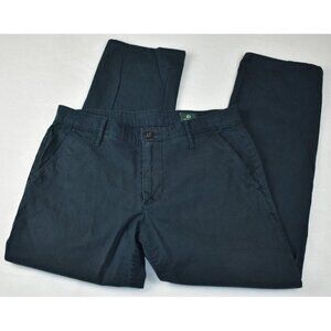 Adriano Goldschmied Green Label Men Chino Pants 31x27 Stretch Navy Slim Straight